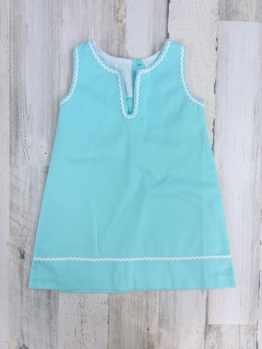 Little English Turquoise Shift Dress Girls 2T EUC